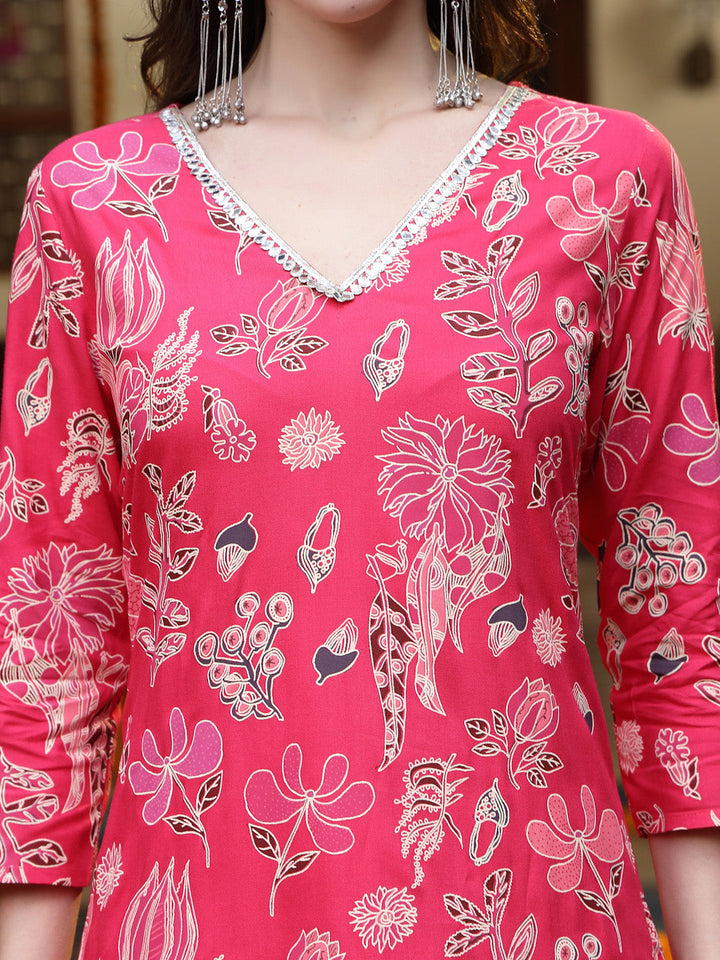 Pink-Rayon-Floral-Printed-Straight-3-Piece-Kurta-Set