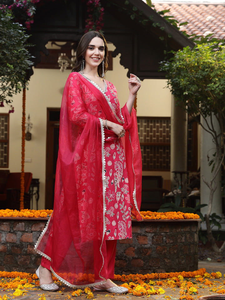 Pink-Rayon-Floral-Printed-Straight-3-Piece-Kurta-Set