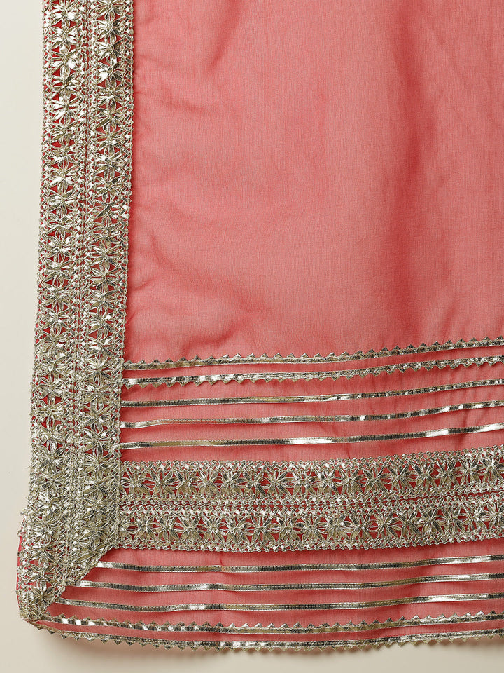 Dark-Pink-Rayon-Solid-3-Piece-Anarkali-Set