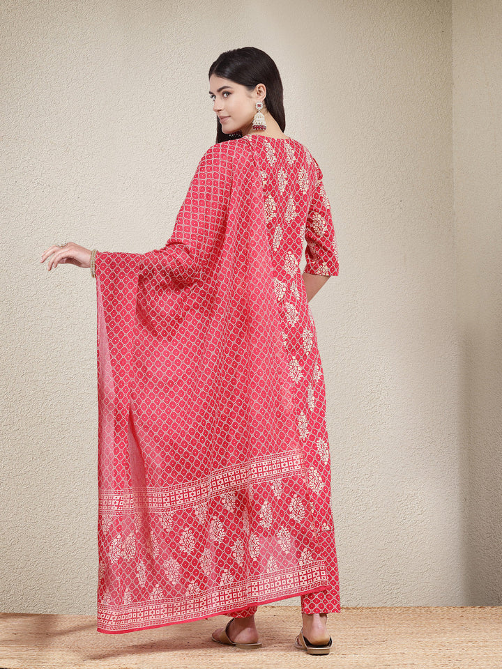 Printed-Rayon-&-Embroidered-Straight-3-Piece-Kurta-Set