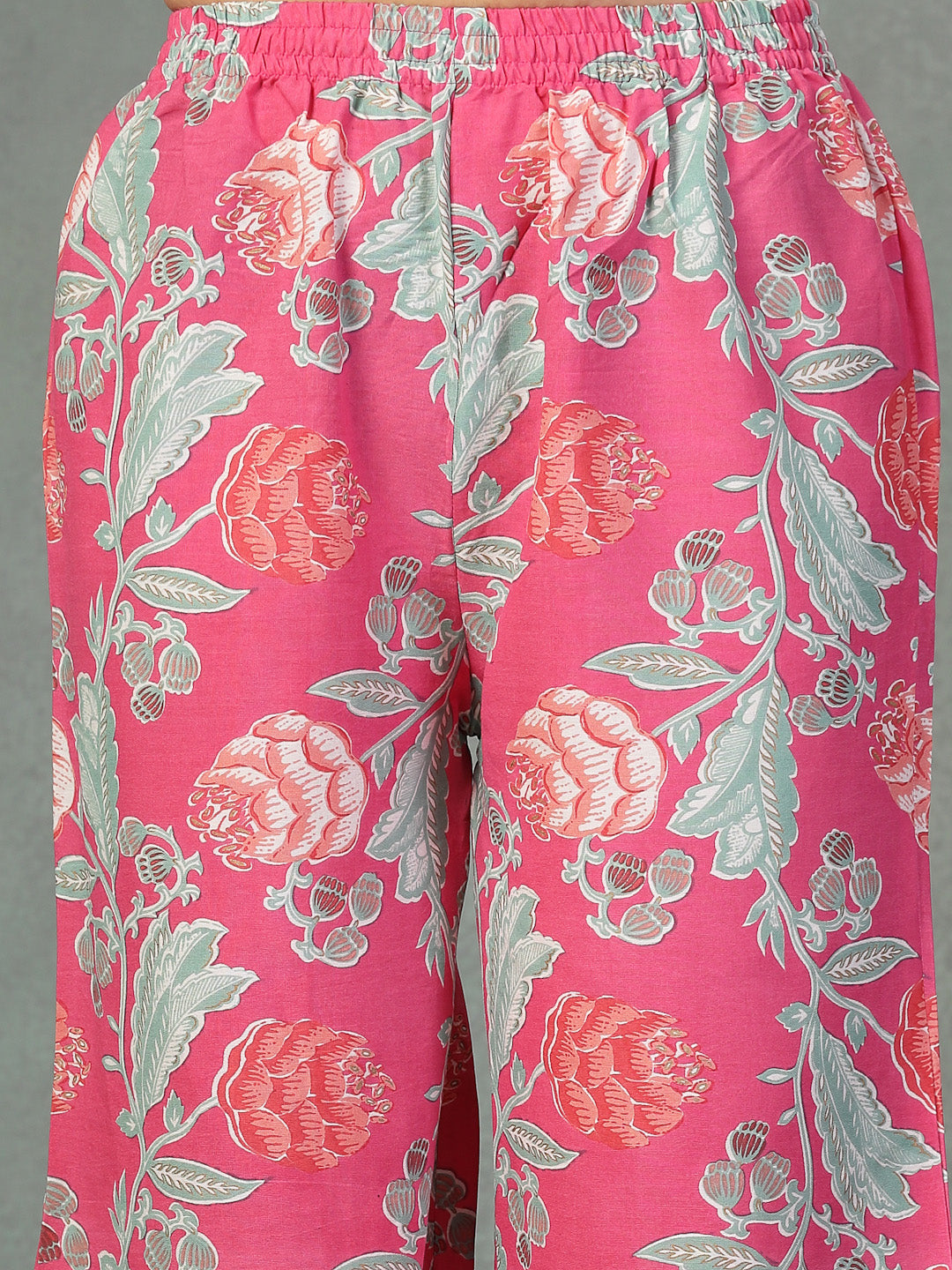 Pink-Rayon-Floral-Printed-Alia-Cut-3-Piece-Kurta-Set