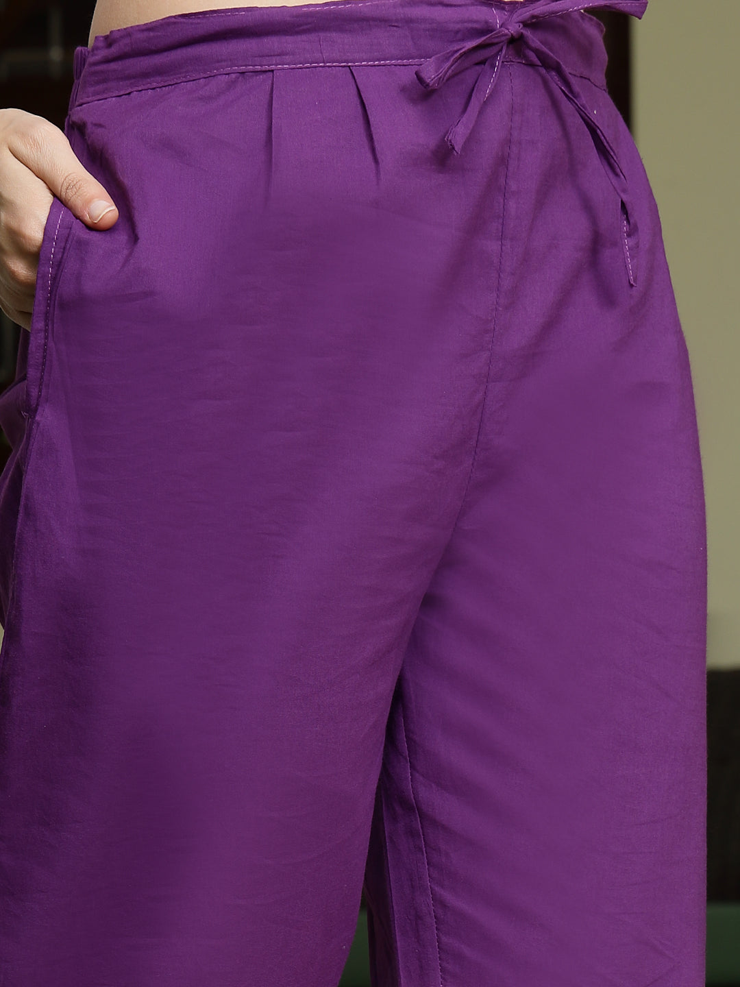 Purple-Cotton-Embroidered-A-Line-2-Piece-Kurta-Set