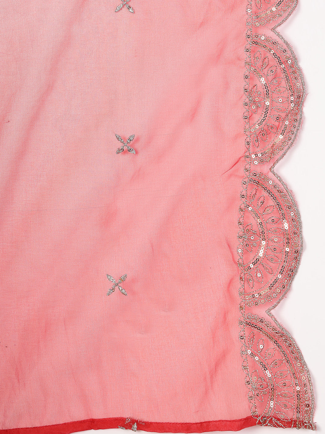 Red-Rayon-Solid-Tiered-3-Piece-Kurta-Set
