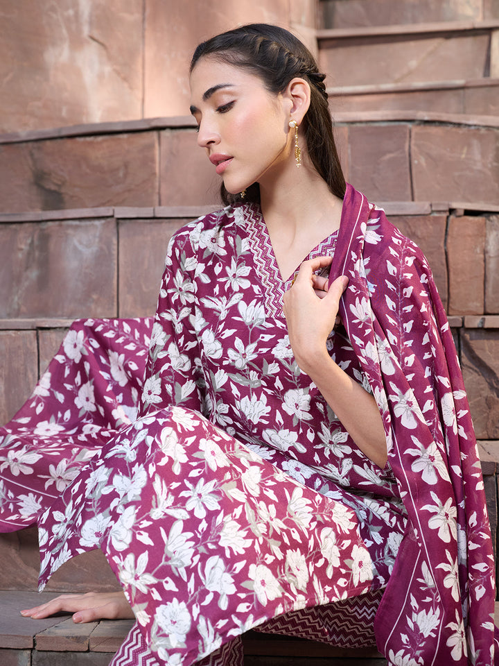 Red-Cotton-Blend-Ethnic-Printed-Straight-3-Piece-Kurta-Set