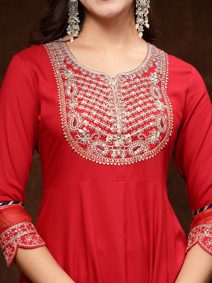 Red-Rayon-Solid-&-Embroidered-3-Piece-Kurta-Set