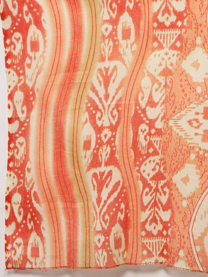 Orange-Cotton-Straight-Striped-3-Piece-Kurta-Set