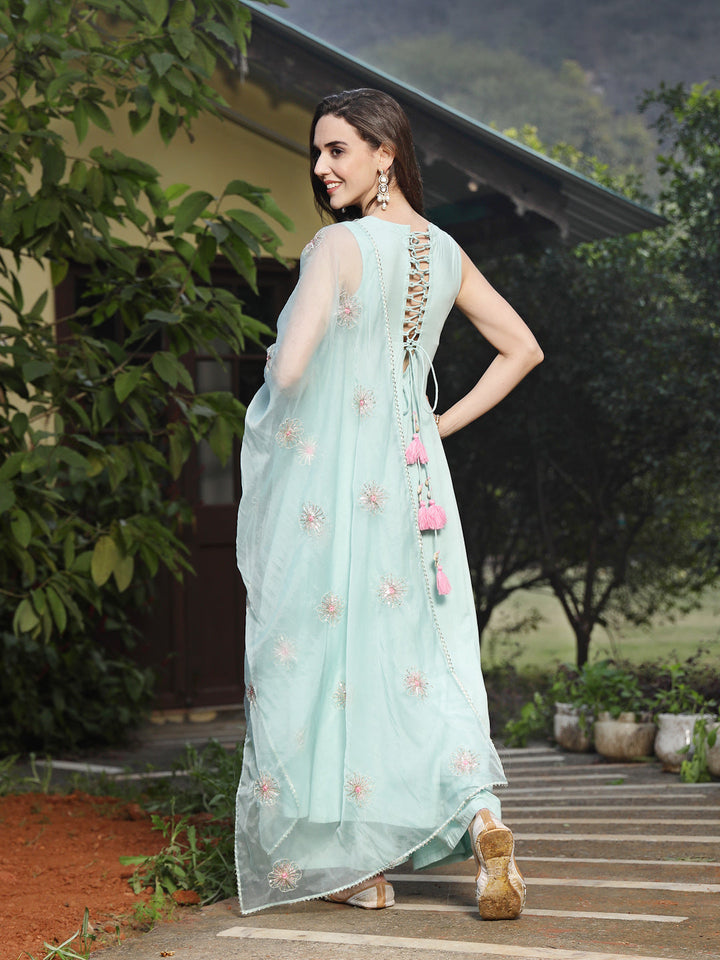 Sky-Blue-Rayon-Embellished-Flared-3-Piece-Kurta-Set