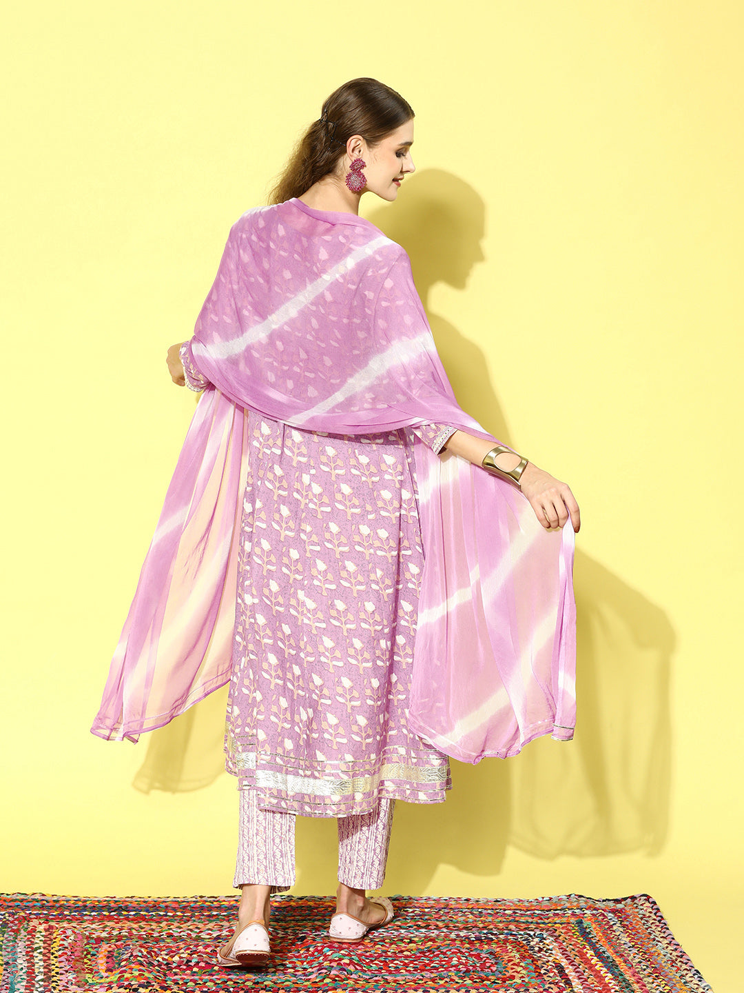 Lavender-Cotton-3-Piece-Anarkali-Set