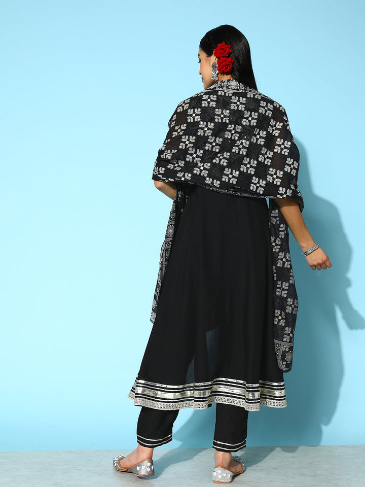 Purple-Rayon-Bandhej-Printed-3-Piece-Kurta-Set