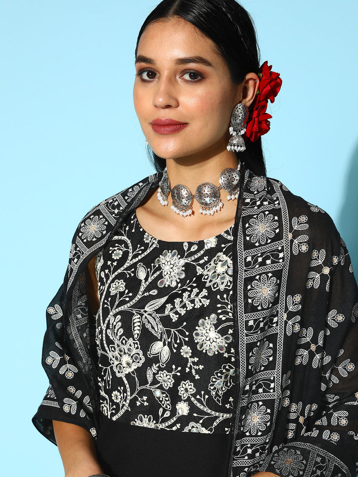 Purple-Rayon-Bandhej-Printed-3-Piece-Kurta-Set