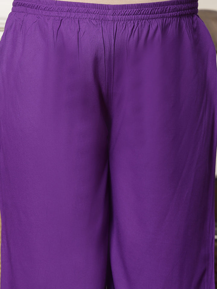 Violet-Rayon-Bandhej-Printed-3-Piece-Kurta-Set