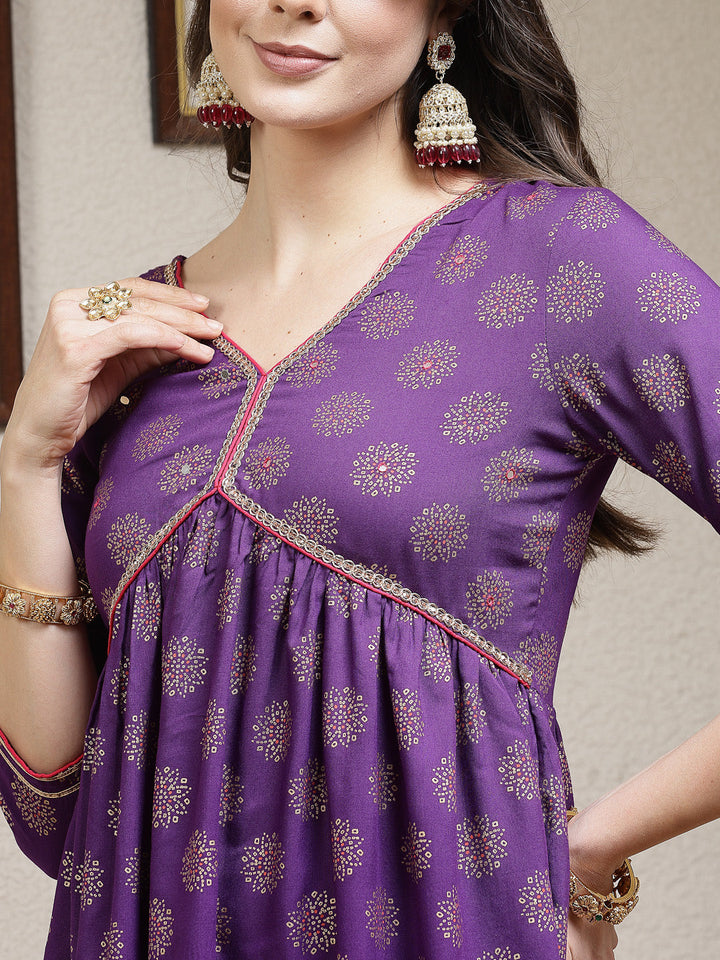 Violet-Rayon-Motif-Printed-A-Line-3-Piece-Kurta-Set