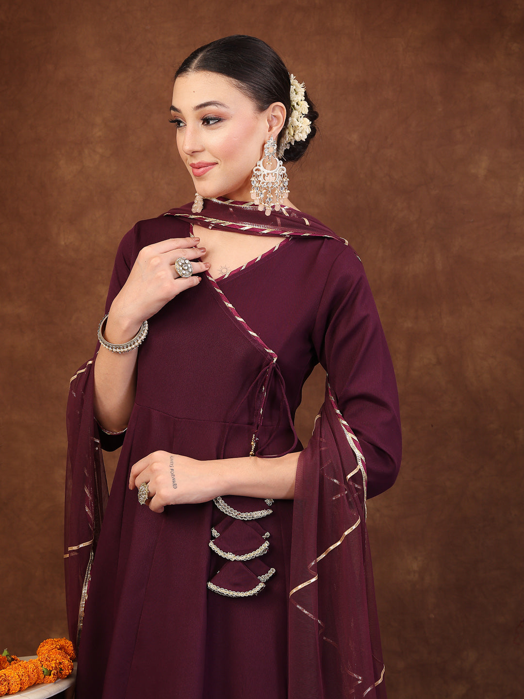 Wine-Crepe-Solid-Italian-Crush-3-Piece-Anarkali-Set