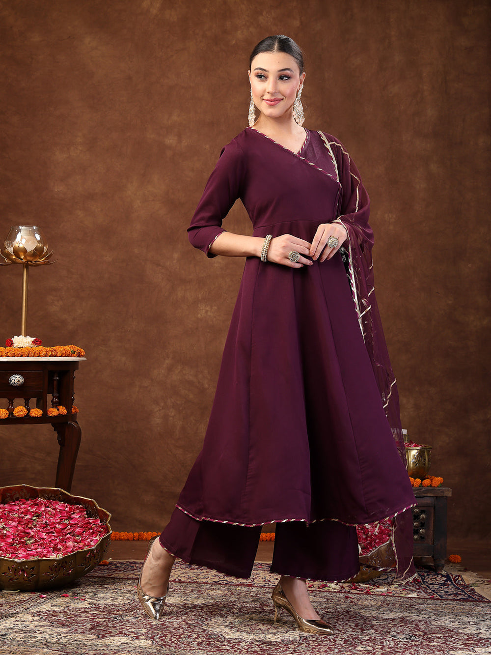 Wine-Crepe-Solid-Italian-Crush-3-Piece-Anarkali-Set