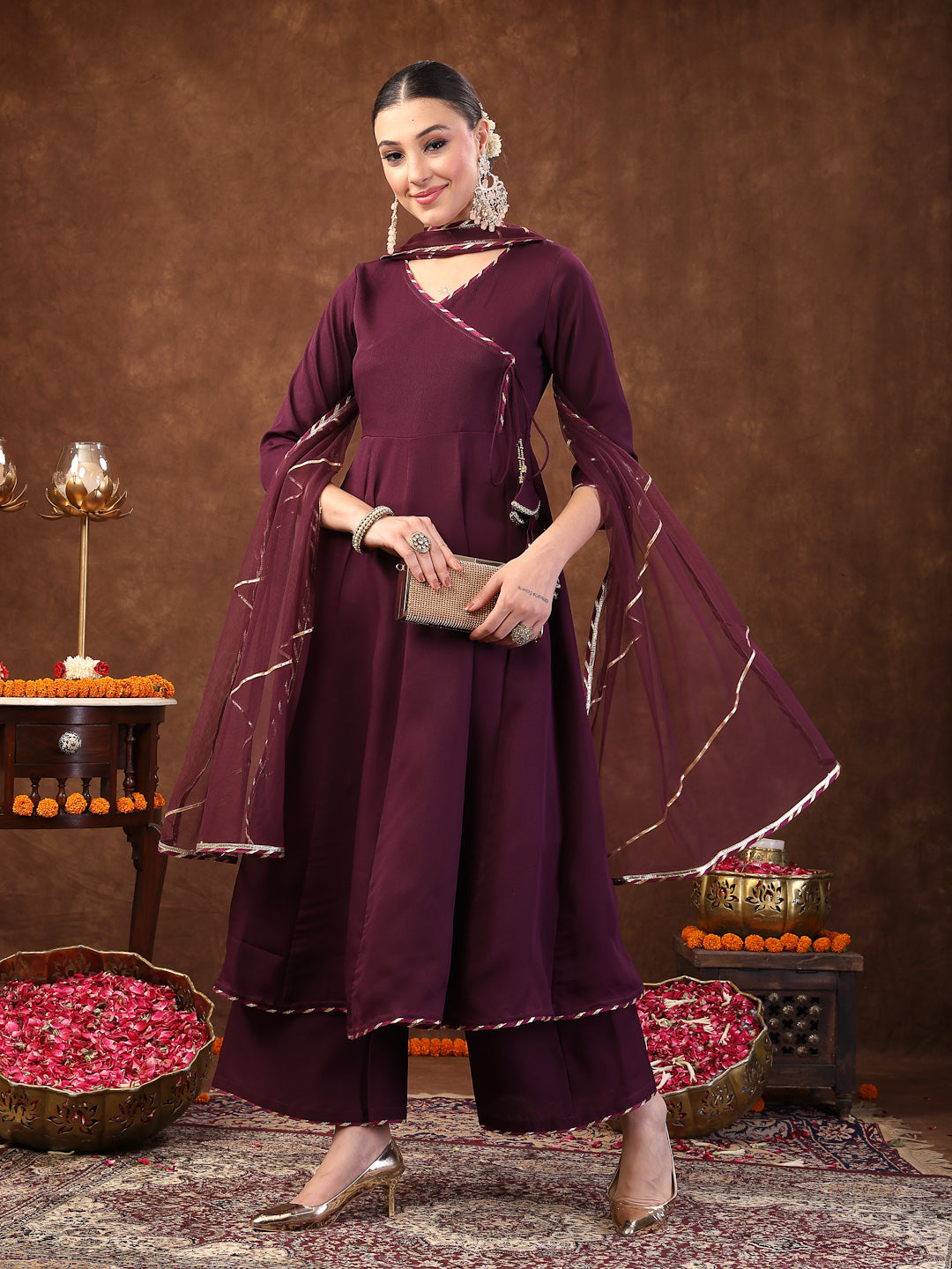 Wine-Crepe-Solid-Italian-Crush-3-Piece-Anarkali-Set