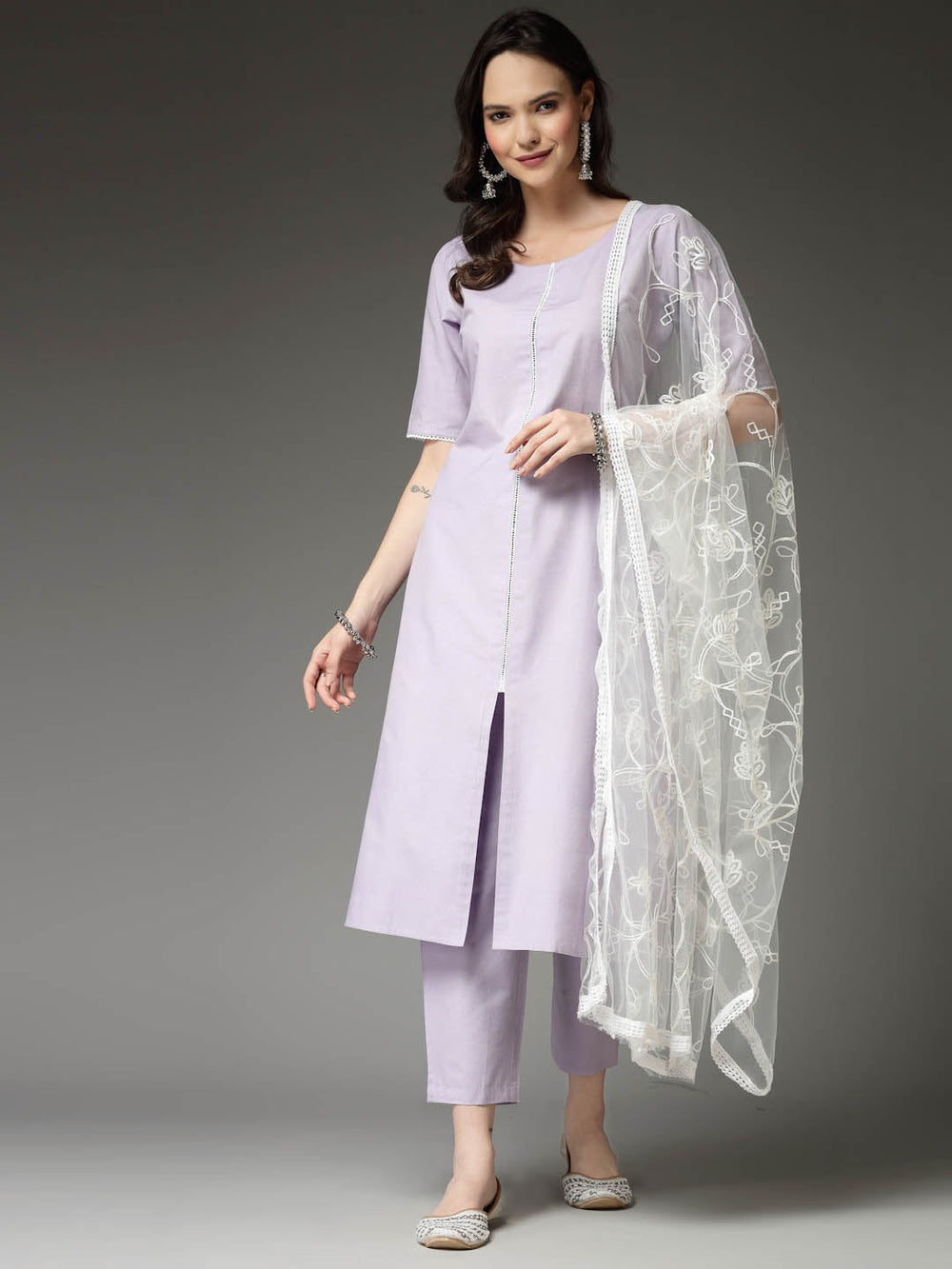 Lavender-Cotton-Blend-Straight-3-Piece-Kurta-Set