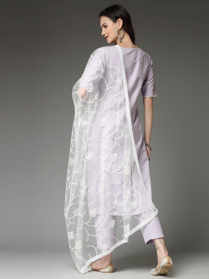Lavender-Cotton-Blend-Straight-3-Piece-Kurta-Set