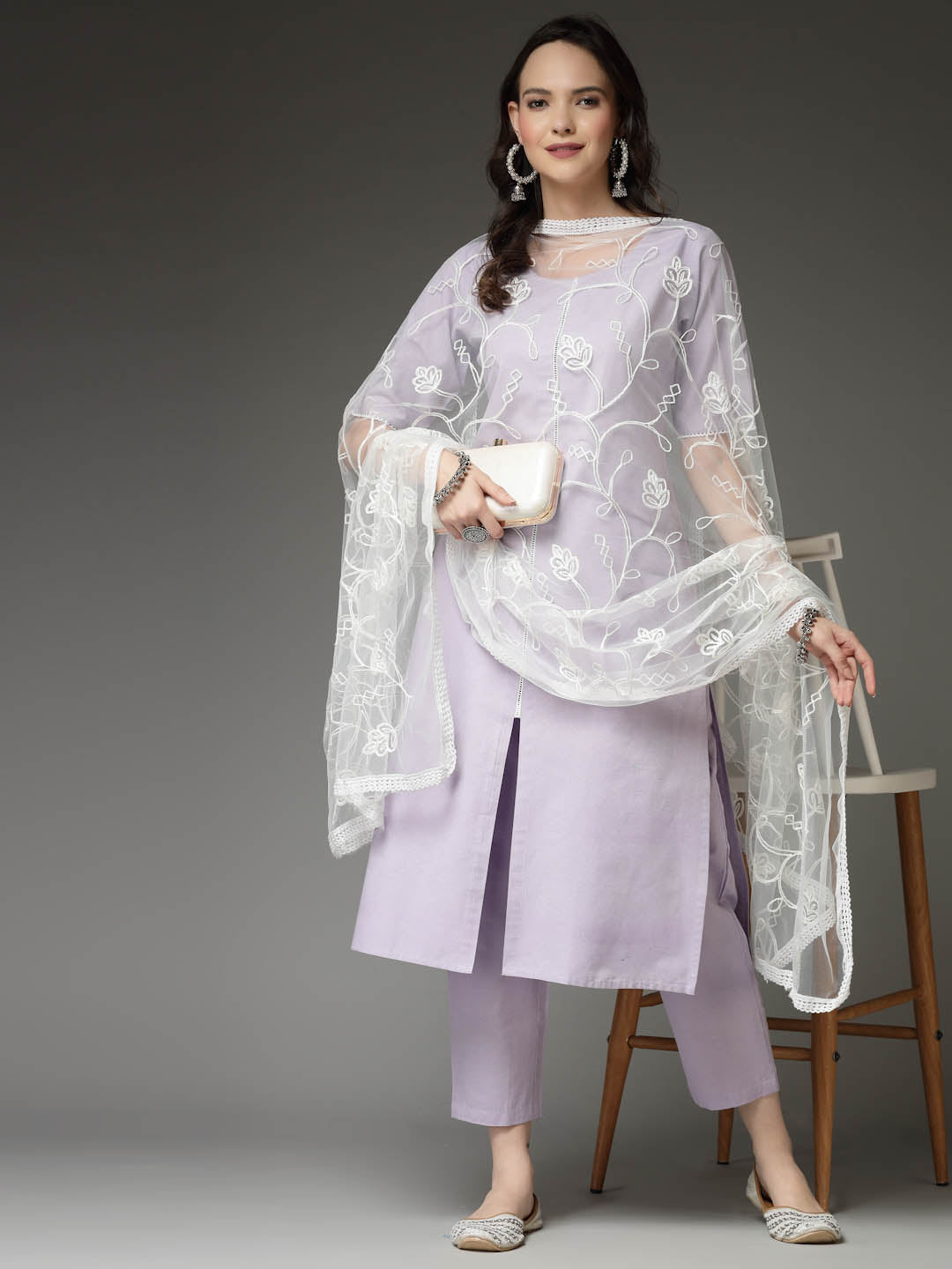 Lavender-Cotton-Blend-Straight-3-Piece-Kurta-Set