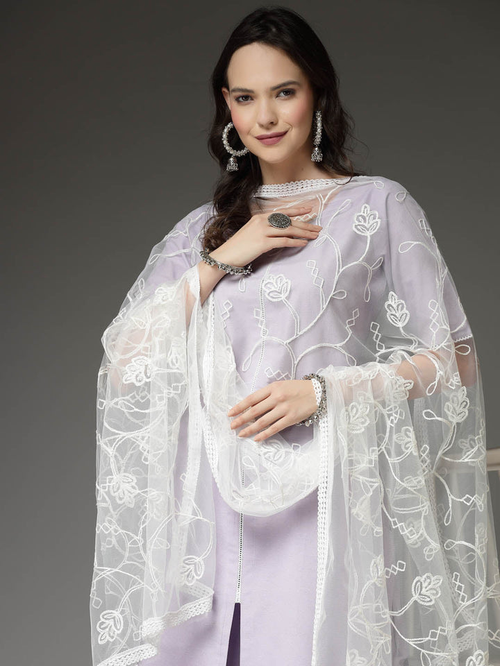 Lavender-Cotton-Blend-Straight-3-Piece-Kurta-Set
