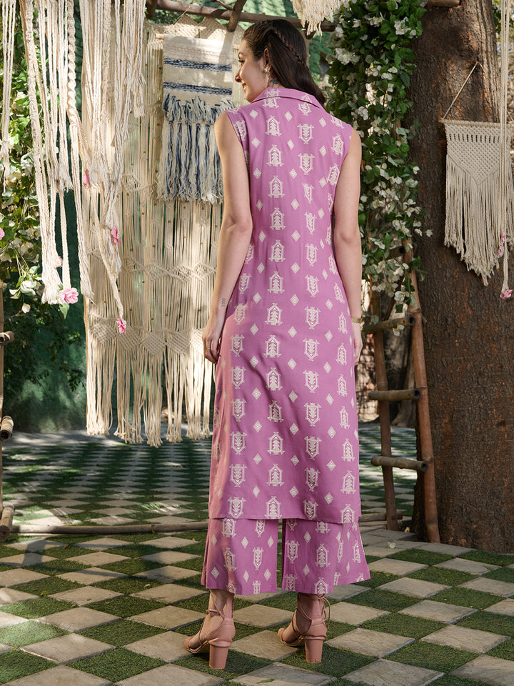 Mauve-Pink-Rayon-Floral-Printed-2-Piece-Kurta-Set