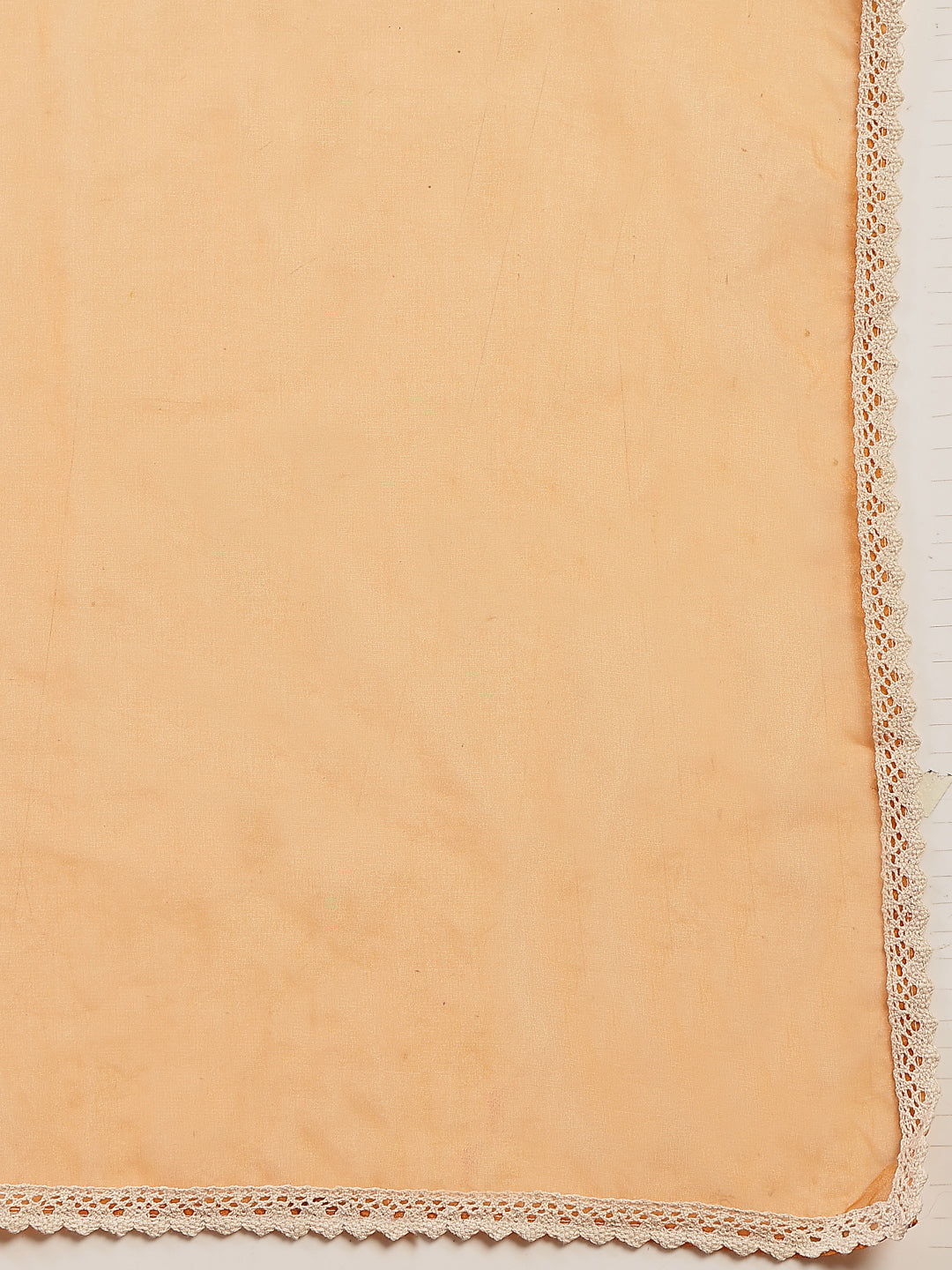 Cream Leheriya Printed Kota Doria Short Kurti Sharara Dupatta Set