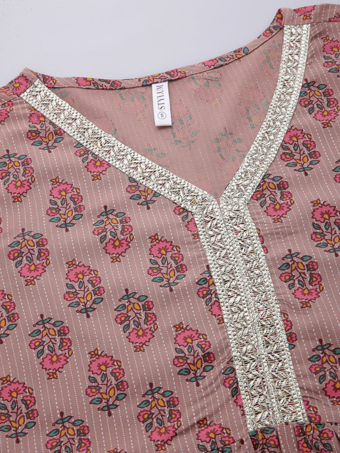 Purple-Rayon-Bandhej-Printed-3-Piece-Kurta-Set
