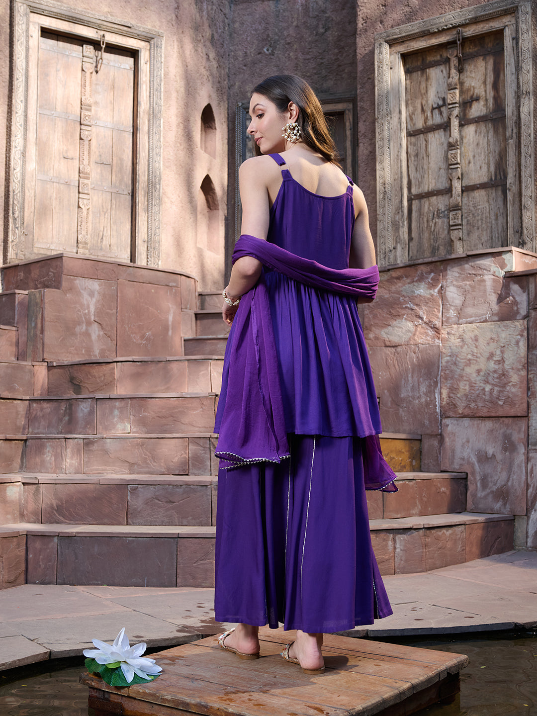 Violet-Rayon-Solid-&-Embroidered-3-Piece-Sharara-Set