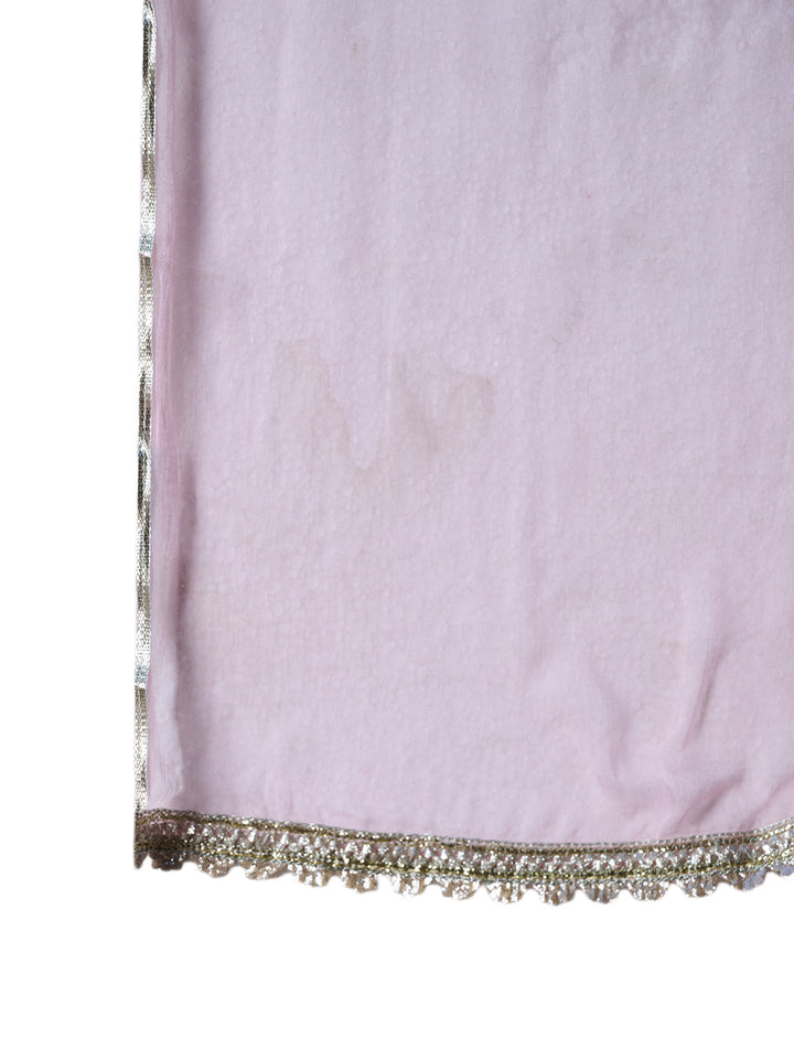 White Solid & Embroidered Rayon Short Kurti Sharara Dupatta Set