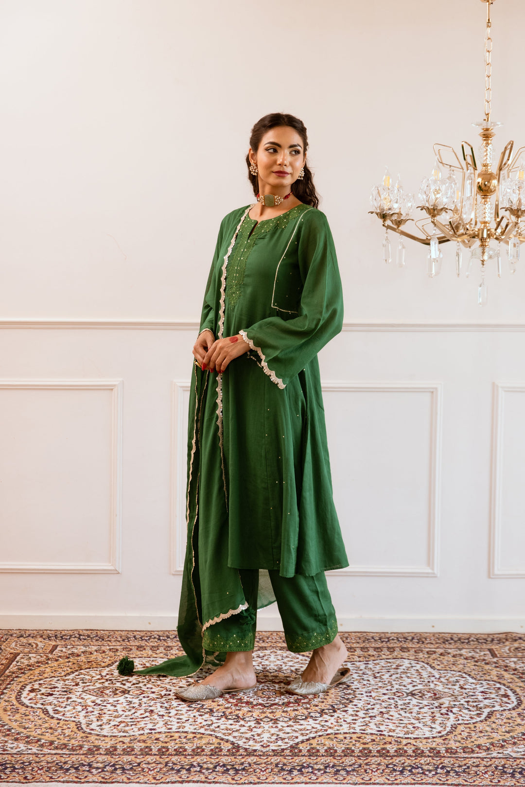 Kali-Green-Mulmul-Embroidered-Anarkali-Set