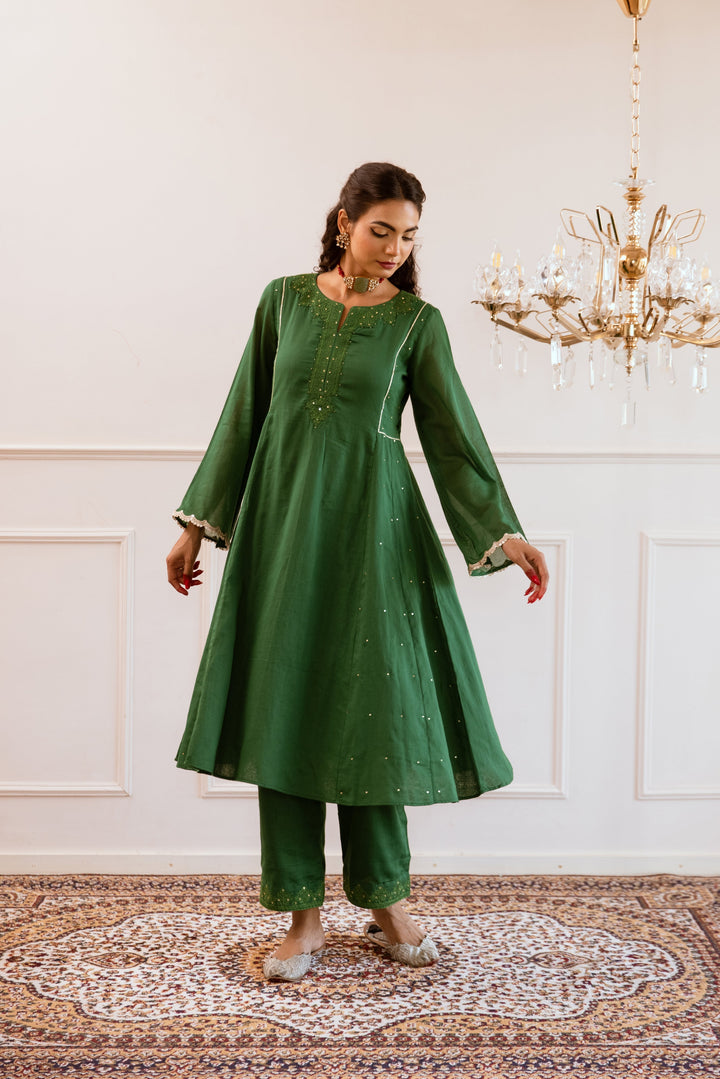 Kali-Green-Mulmul-Embroidered-Anarkali-Set