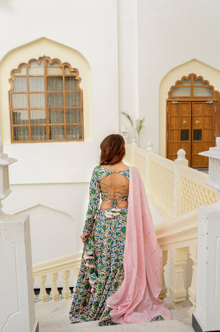 Kimaya-Multicolored-Cotton-Lehenga-Set