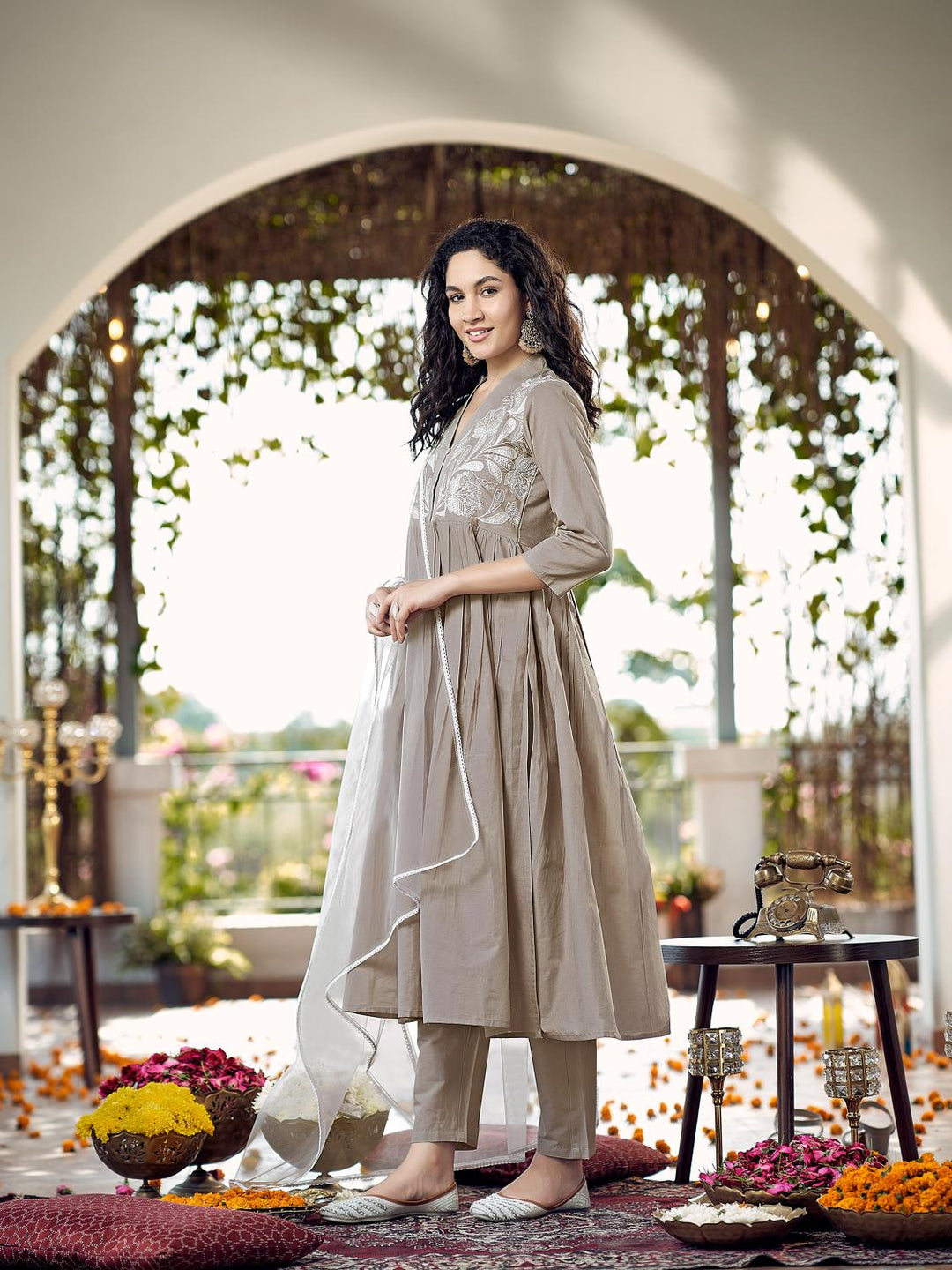 Beige-Cotton-Yoke-Embroidered-3-Piece-Kurta-Set