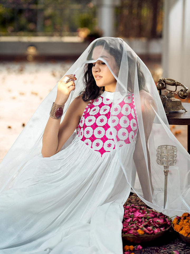 White-Rayon-Embroidered-Gathered-3-Piece-Kurta-Set