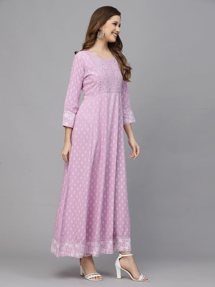 Lavender-Rayon-Embroidered-Anarkali-Kurta-Only