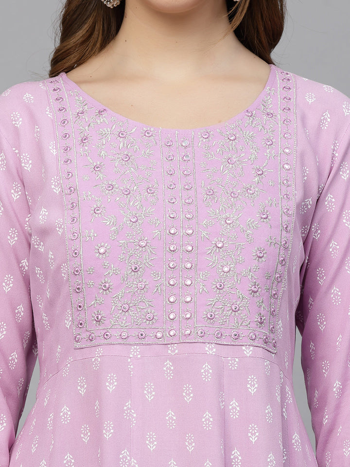 Lavender-Rayon-Embroidered-Anarkali-Kurta-Only