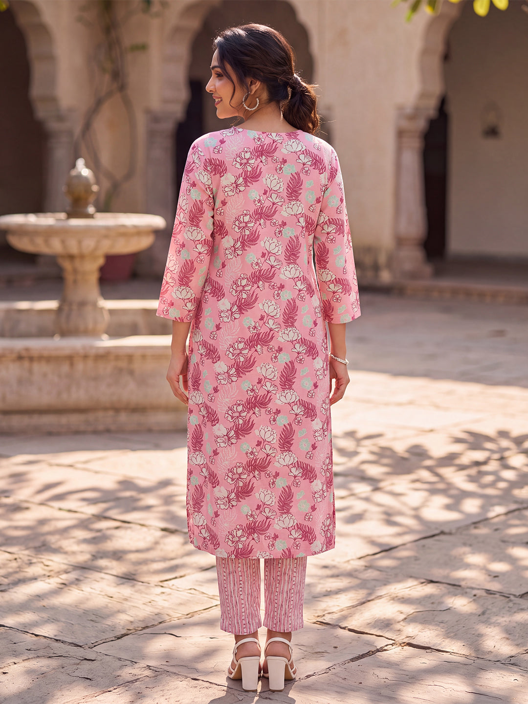 Floral Printed Kurta with Trouser Set