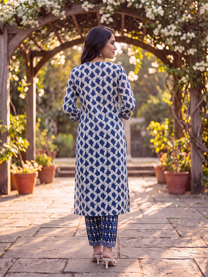 Abstract Printed Kurta with Trouser Set