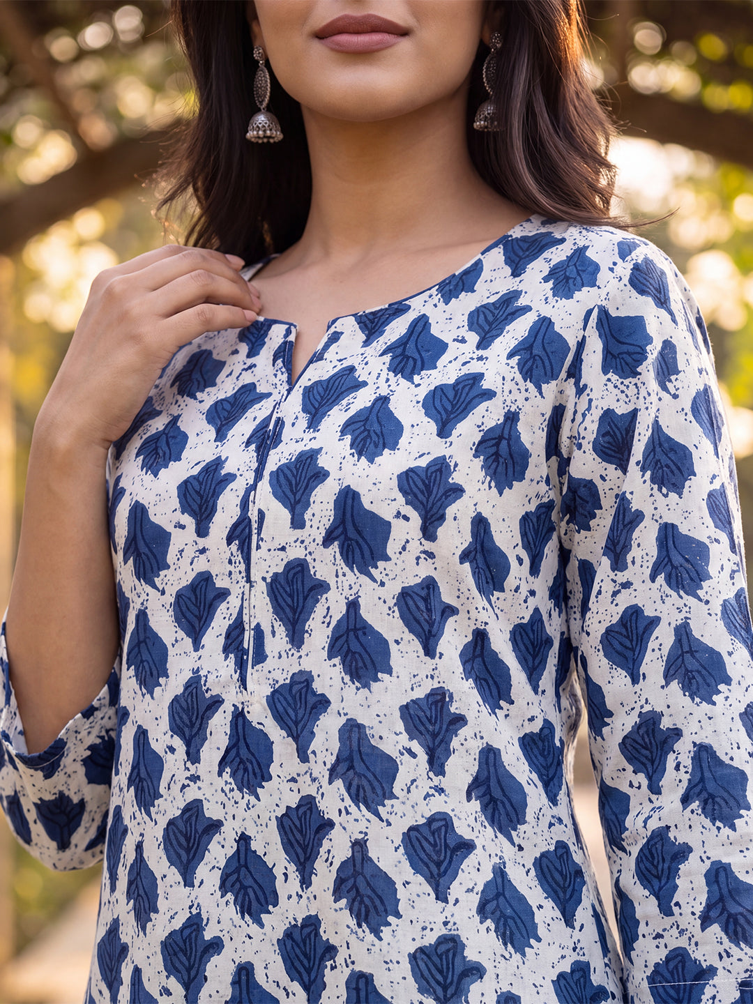 Abstract Printed Kurta with Trouser Set