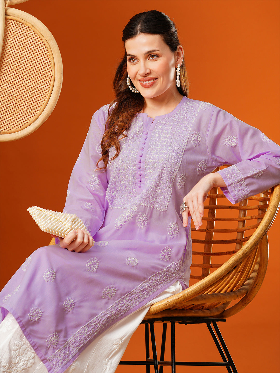 Lavender-Cotton-Embroidered-Chikankari-Kurta