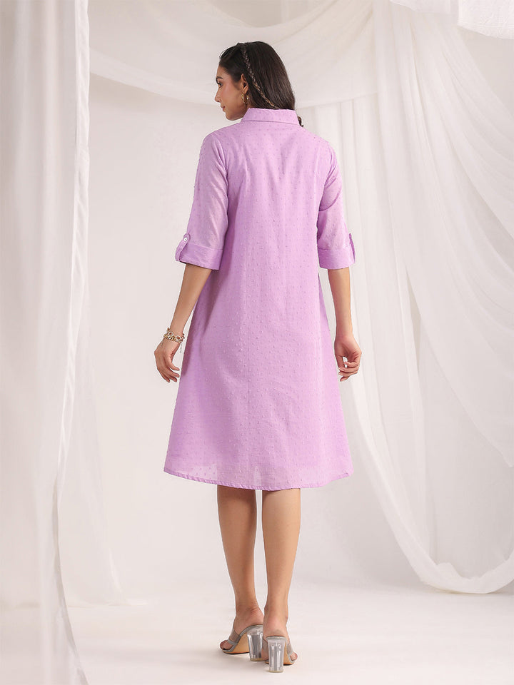 Lavender-Dobby-Cotton-Woven-Design-Dress