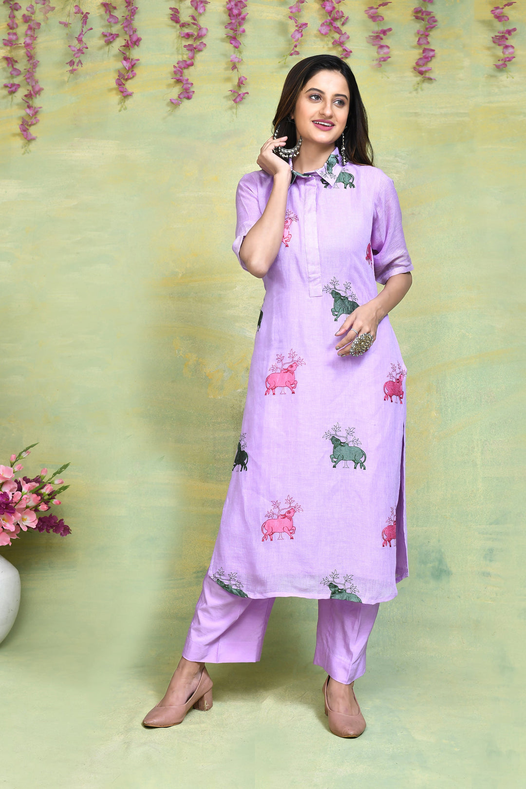 ZERESOUQ-Lavender-Linen-Embroidery-Co-ord-Set