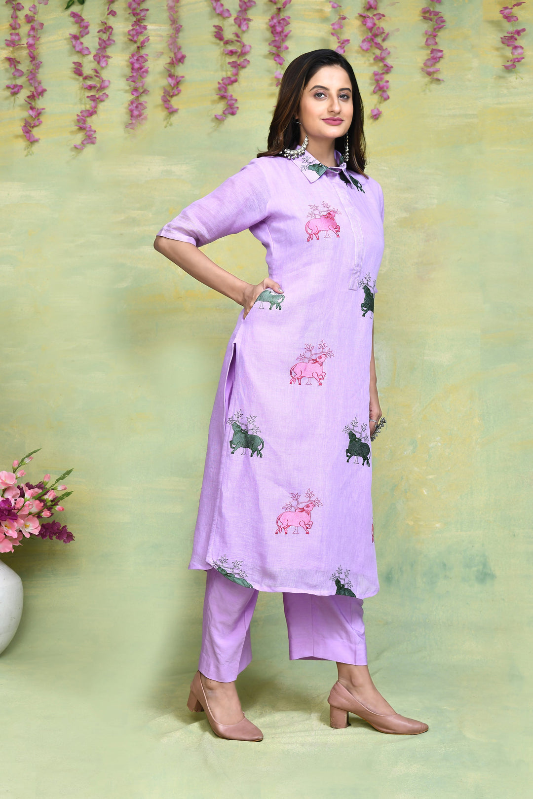 ZERESOUQ-Lavender-Linen-Embroidery-Co-ord-Set