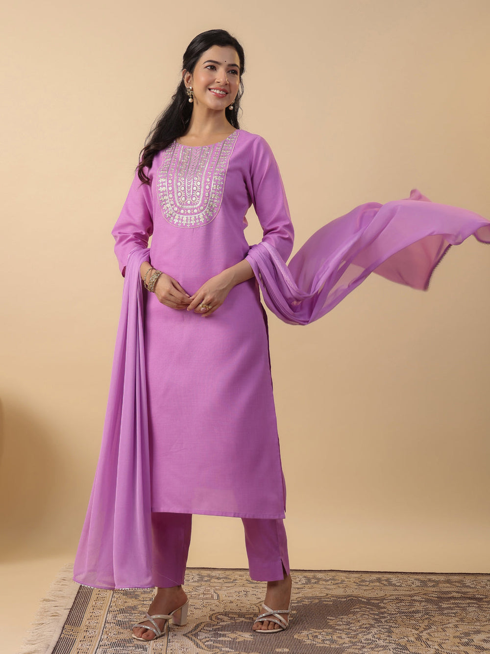 Lavender-Magics-Slub-Straight-3-Piece-Kurta-Set