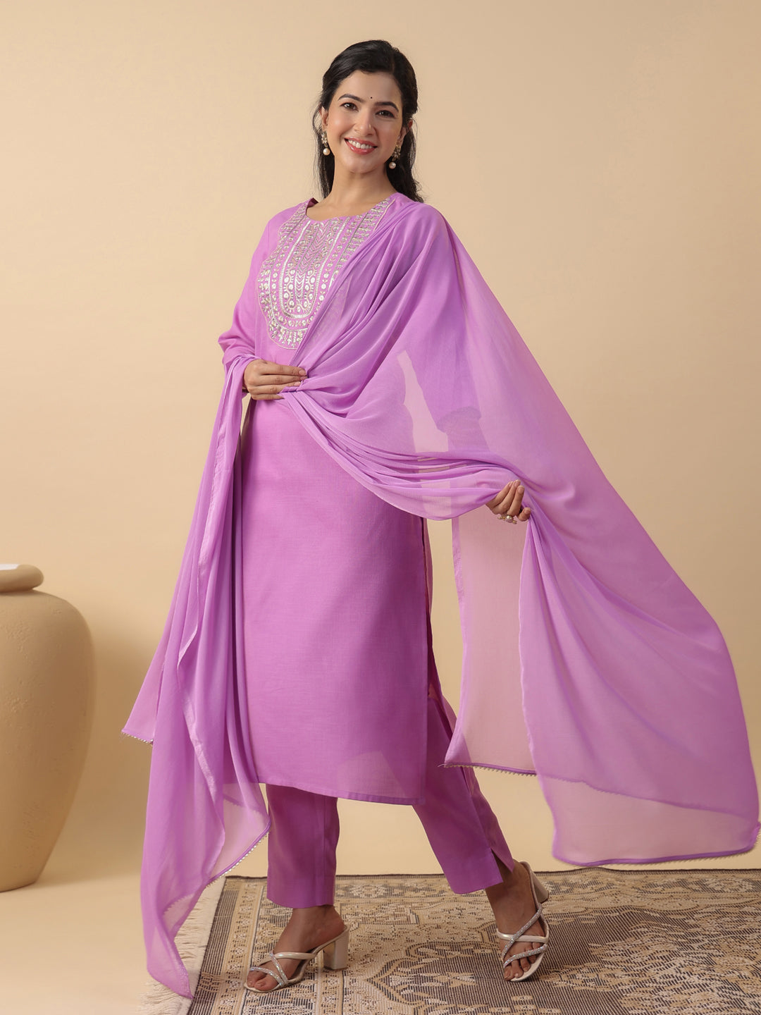 Lavender-Magics-Slub-Straight-3-Piece-Kurta-Set