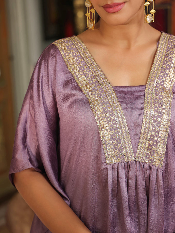 Lavender-Silk-Blend-Yoke-Embroidery-2-Piece-Kurta-Set