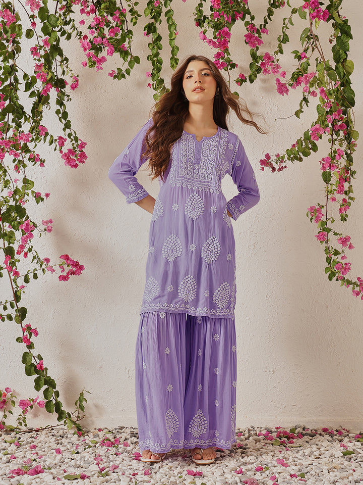 Lavender-Cotton-Blend-Embroidered-2-Piece-Sharara-Set