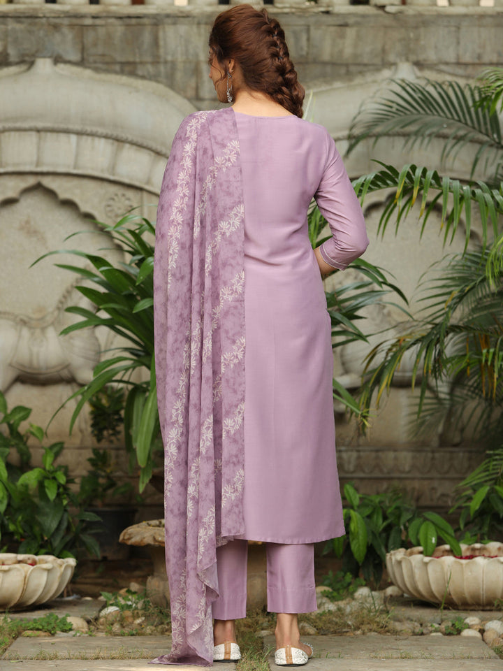 Lavender-Silk-Blend-Yoke-Embroidered-3-Piece-Kurta-Set