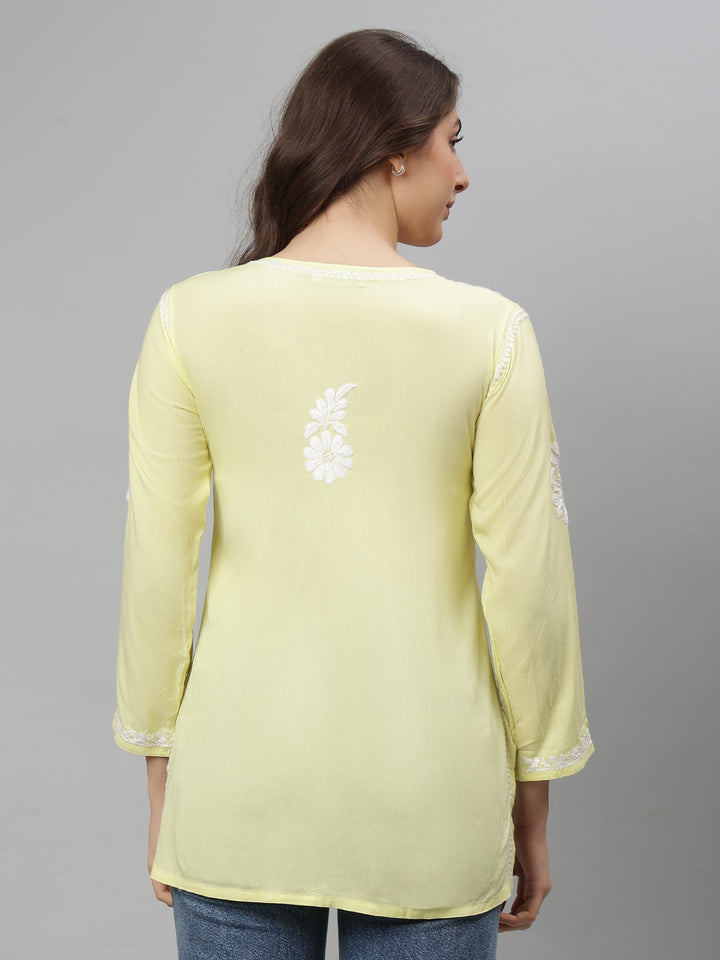 Lemon-Rayon-Lucknowi-Chikankari-Tunic-ONLY