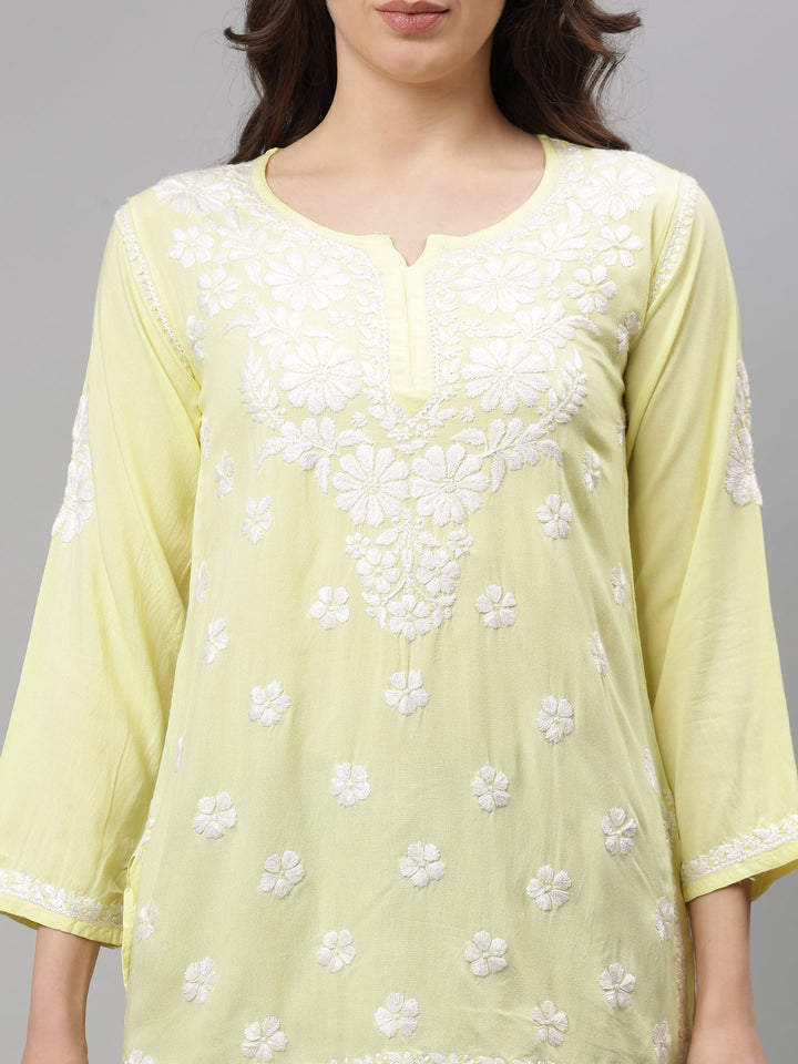 Lemon-Rayon-Lucknowi-Chikankari-Tunic-ONLY