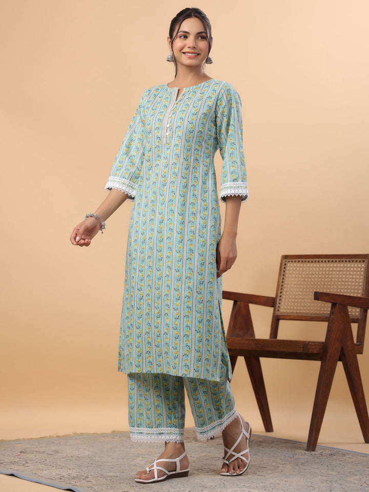 Light-Blue-Cambric-Floral-Regular-2-Piece-Kurta-Set